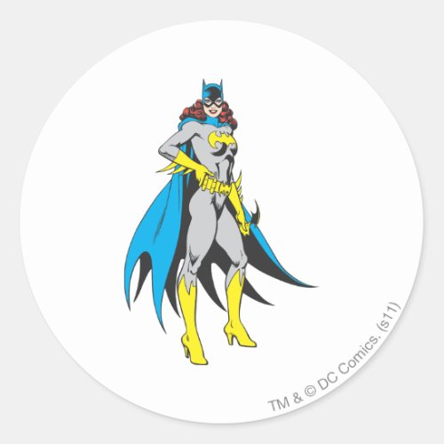 Batgirl Poses Classic Round Sticker