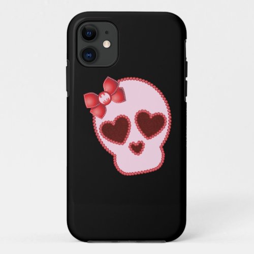 Batgirl Skull With Bow iPhone 11 Case