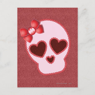 Batgirl Skull With Bow Postcard