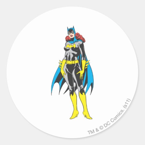 Batgirl Stands Classic Round Sticker