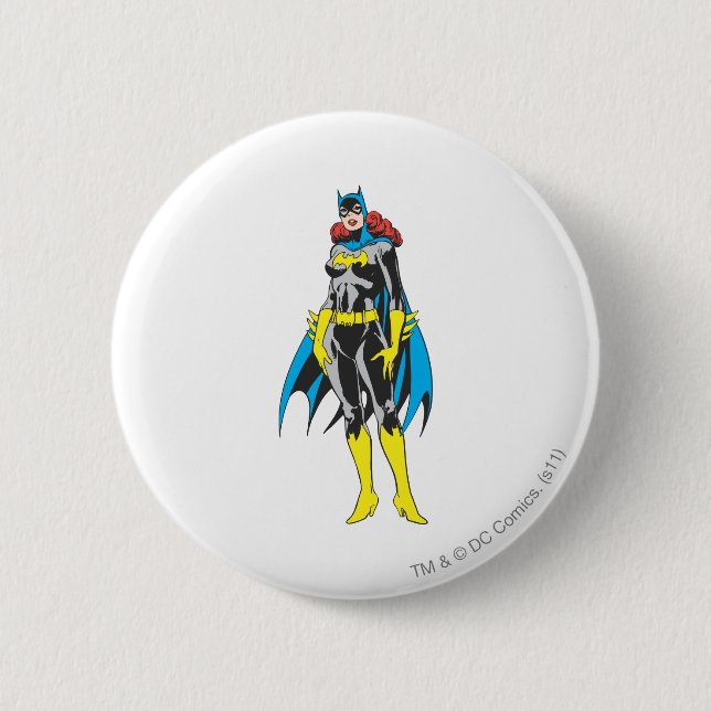 Batgirl Stands Pinback Button (Front)