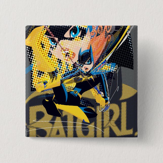 Batgirl Swinging Kick Button (Front)