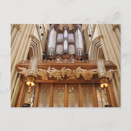 Bath Abbey England Pipe Organ Postcard