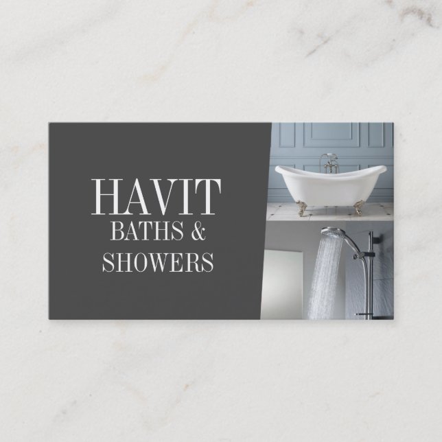 Bath and Shower Installation Business Card (Front)