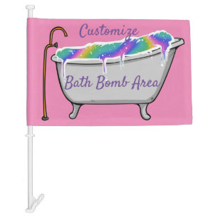 Bath Bomb Babe Thunder_Cove Car Flag