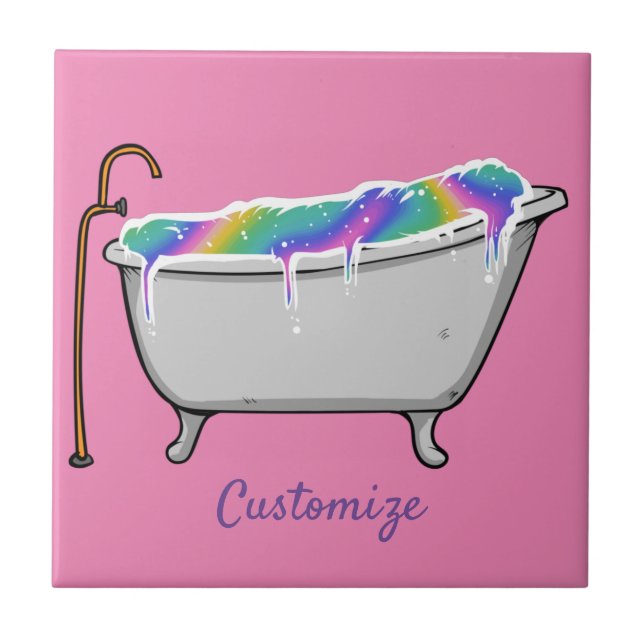 Bath Bomb Babe Thunder_Cove Ceramic Tile (Front)