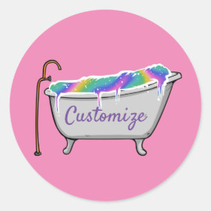 Bath Bomb Babe Thunder_Cove Classic Round Sticker