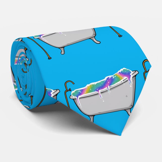 Bath Bomb Babe Thunder_Cove  Neck Tie (Rolled)