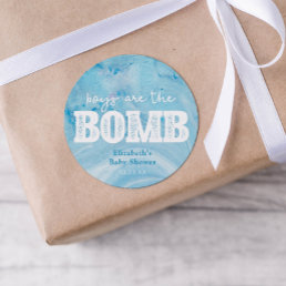 Bath Bomb Baby Shower Classic Round Sticker