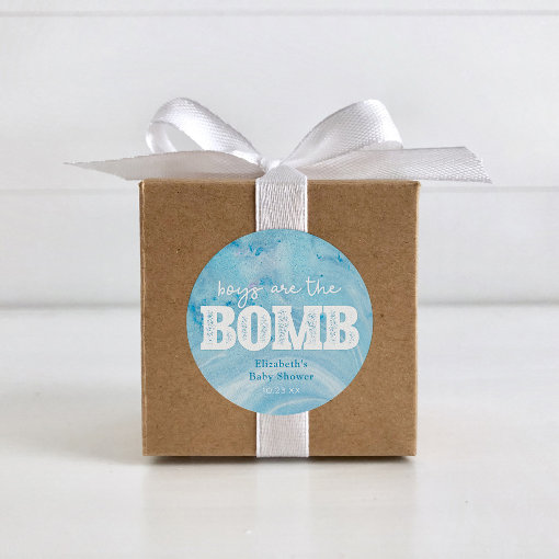 Bath Bomb Baby Shower Classic Round Sticker Zazzle