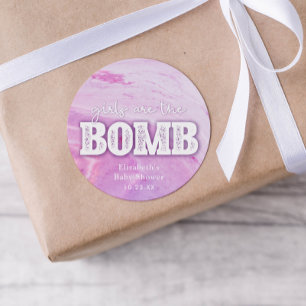 Bath Bomb Baby Shower Classic Round Sticker