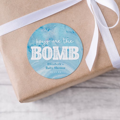 Bath Bomb Baby Shower Classic Round Sticker