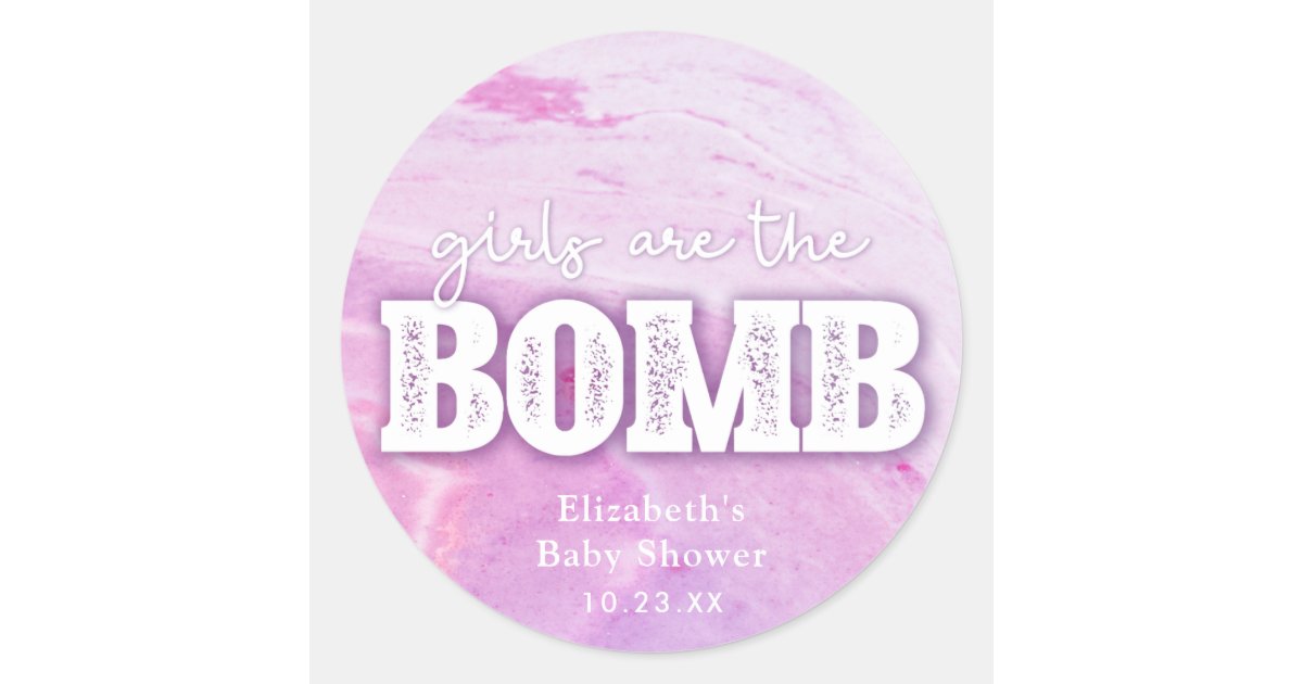 Bath Bomb Baby Shower Classic Round Sticker