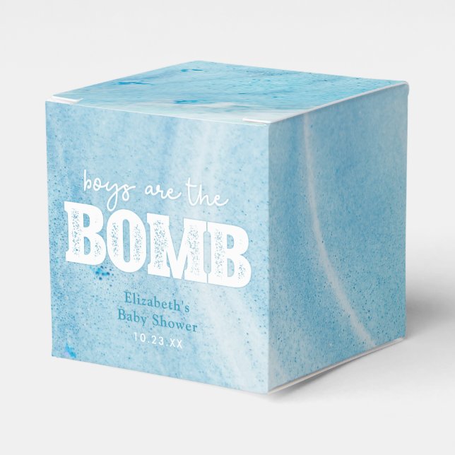 Bath Bomb Baby Shower Favor Boxes (Front Side)