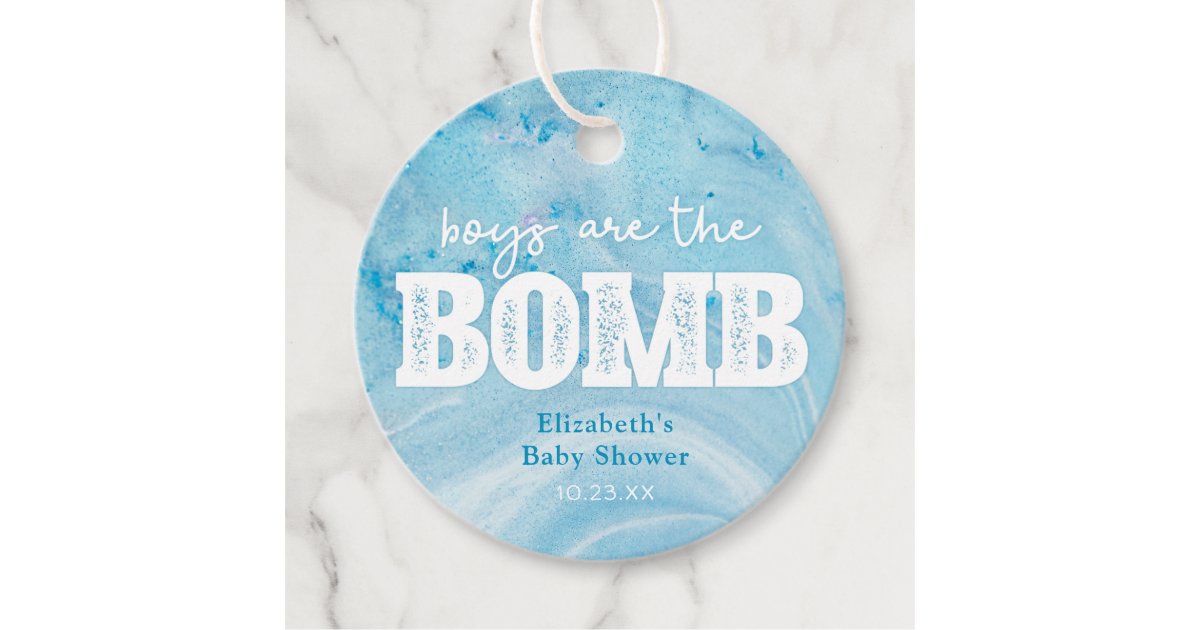 Bath Bomb Baby Shower Favor Tag Zazzle Com