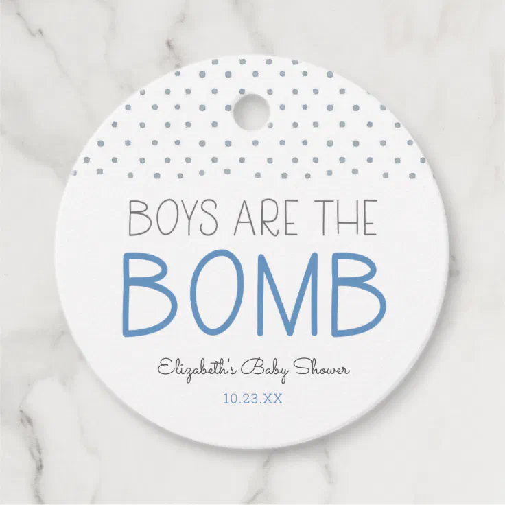 Bath Bomb Baby Shower Favor tag Zazzle