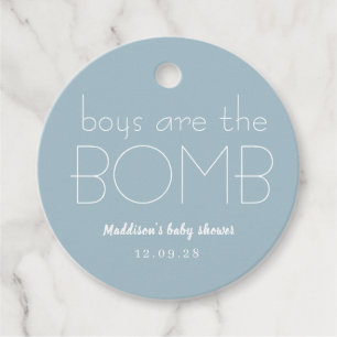 Bath Bomb Baby Shower Favor Tag boy