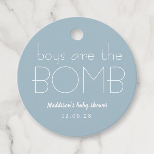 Bath Bomb Baby Shower Favor Tag  boy 