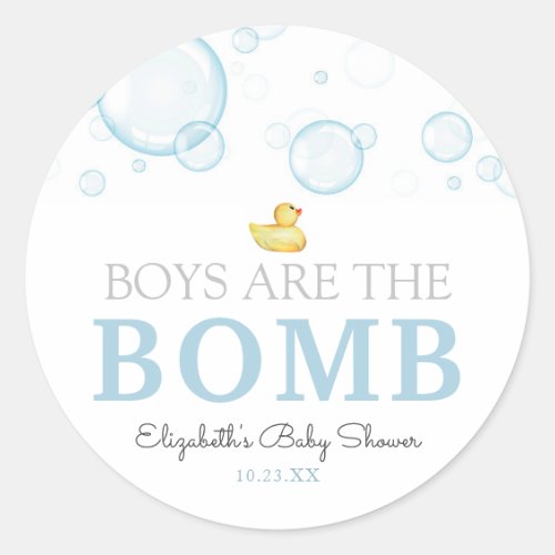 Bath Bomb Baby Shower Rubber Duck Favor tag