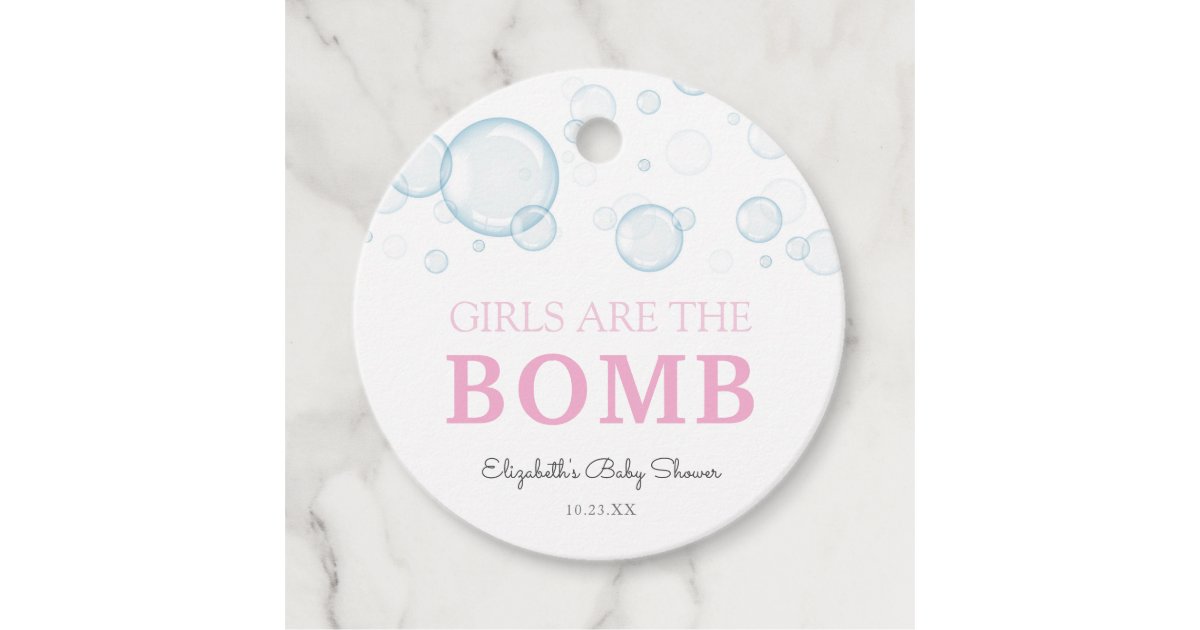 Bath Bomb Baby Shower Rubber Duck Favor tag Zazzle