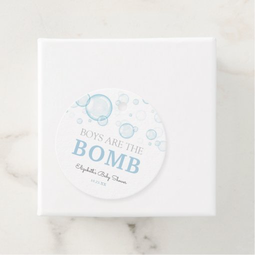 Bath Bomb Baby Shower Rubber Duck Favor tag Zazzle