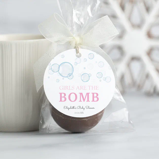 Bath Bomb Baby Shower Rubber Duck Favor tag Zazzle