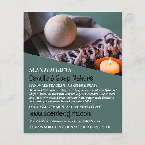 Bath Bomb  Candle Candle  Soap Maker Advert Flyer