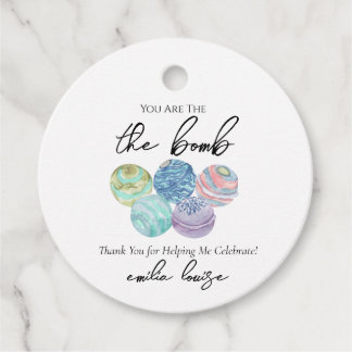 Bath Bomb Favor Tags