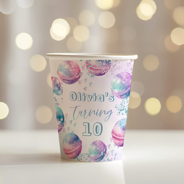Bath bomb gender neutral birthday party paper cups (Creator Uploaded)
