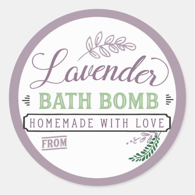 Bath Bomb Label Lavender Zazzle