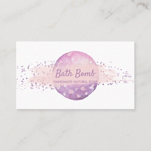 Bath Bomb Natural Soap Spa Business Card
