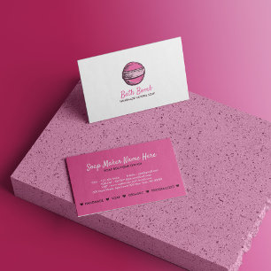 Bath Bomb Natural Soap Spa Circle Pink Business Card