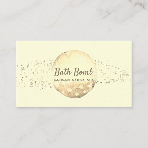 Bath Bomb Natural Soap Spa Gold Business Card