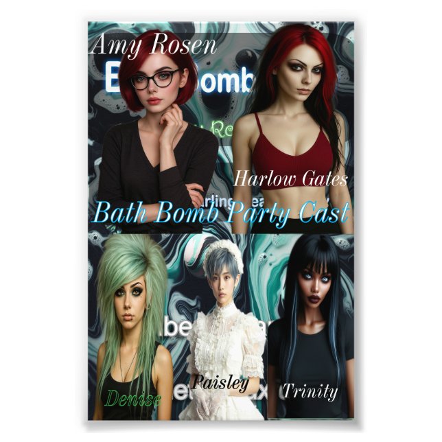 Bath Bomb Party Cast Print (Front)