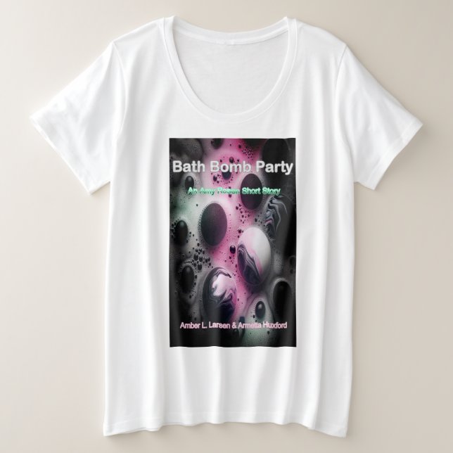 Bath Bomb Party Cover Plus Size Women's T-shirt (Design Front)