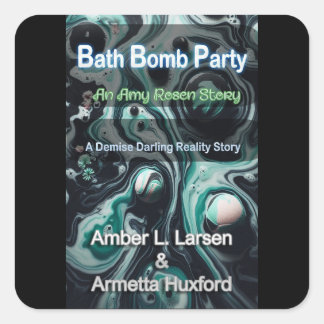 Bath Bomb Party Cover Square Sticker