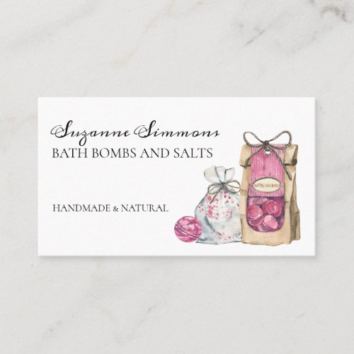 Bath Bomb Salts Products Handmade Spa Business Card