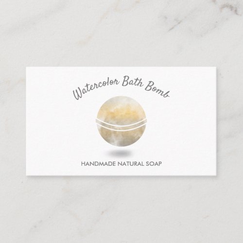 Bath Bomb Spa Natural Soap Gold Spa Business Card