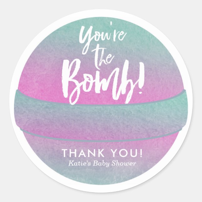 Bath Bomb Stickers Shower Favor Stickers (Front)