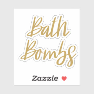 Bath Bombs Storage Sticker