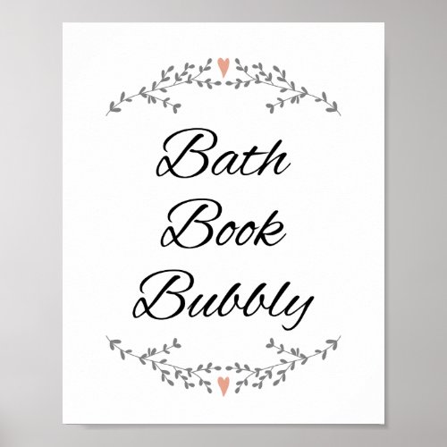 Bath Book Bubbly Bathroom Wall Print