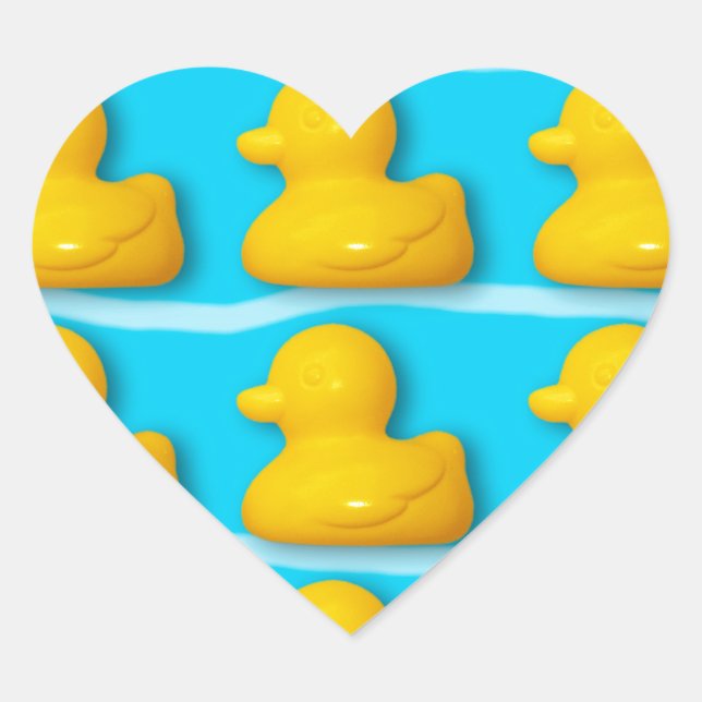 Bath Ducks Heart Sticker (Front)