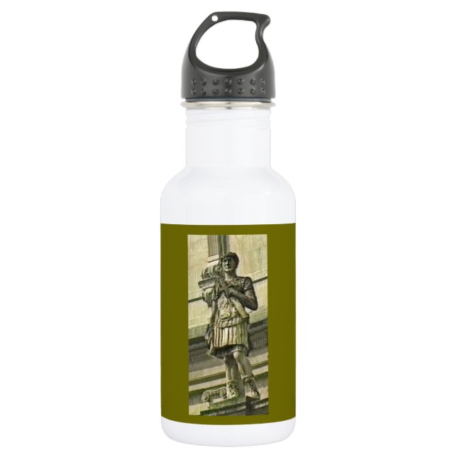 Bath England 1986 Roman Solider Statue1 snap-17612 Stainless Steel Water Bottle (Front)