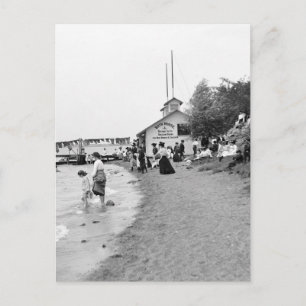 Bath House, Bois Blanc Island, MI 1903 Postcard