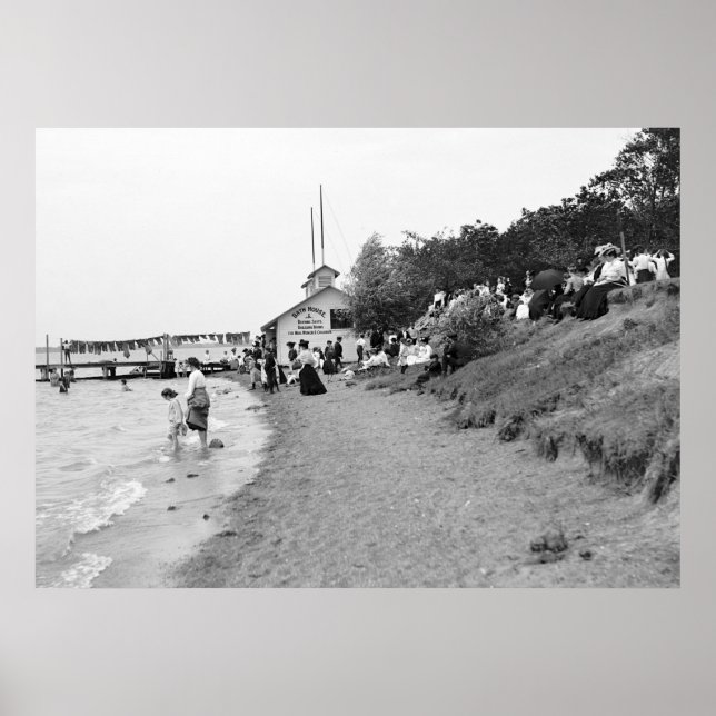 Bath House, Bois Blanc Island, MI 1903 Poster (Front)