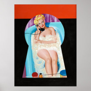 Bath Keyhole Pin Up Poster