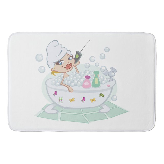 Bath Mat/Bubble Bath Time Bathroom Mat (Front)