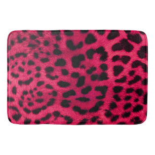 Bath Mat/Cheetah Print-Hot Pink Bathroom Mat