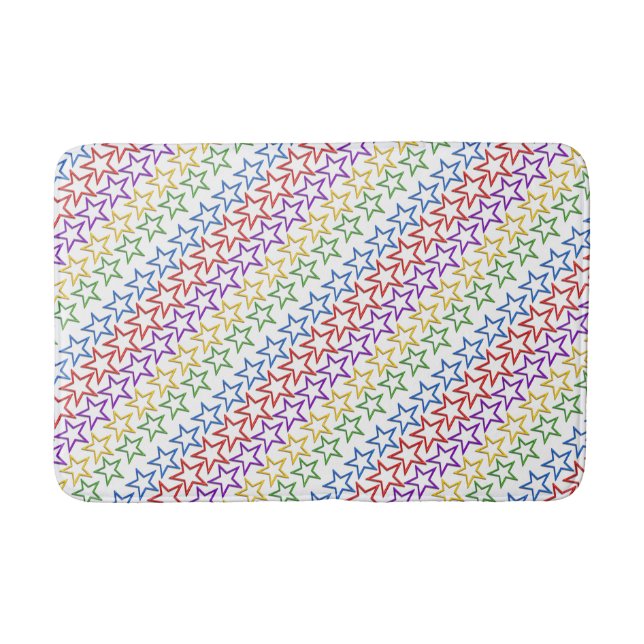 Bath Mat - Colored Stars (Front)