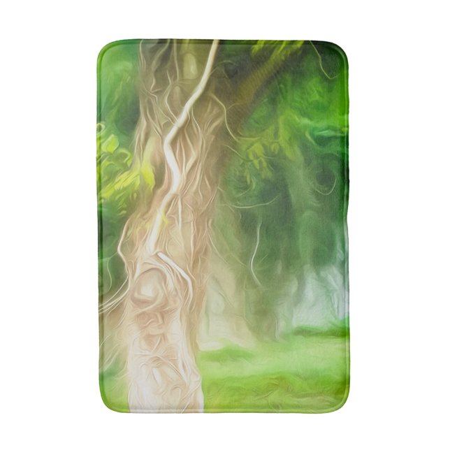 Bath Mat Dream Light Green Tree (Front Vertical)